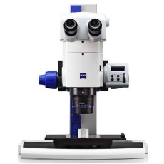 Fluorescence stereomicroscope SteREO Discovery.V12 with coarse/fine drive, intermediate LED tube 38HE GFP and 69 FITC and EasyLED ring light Plus